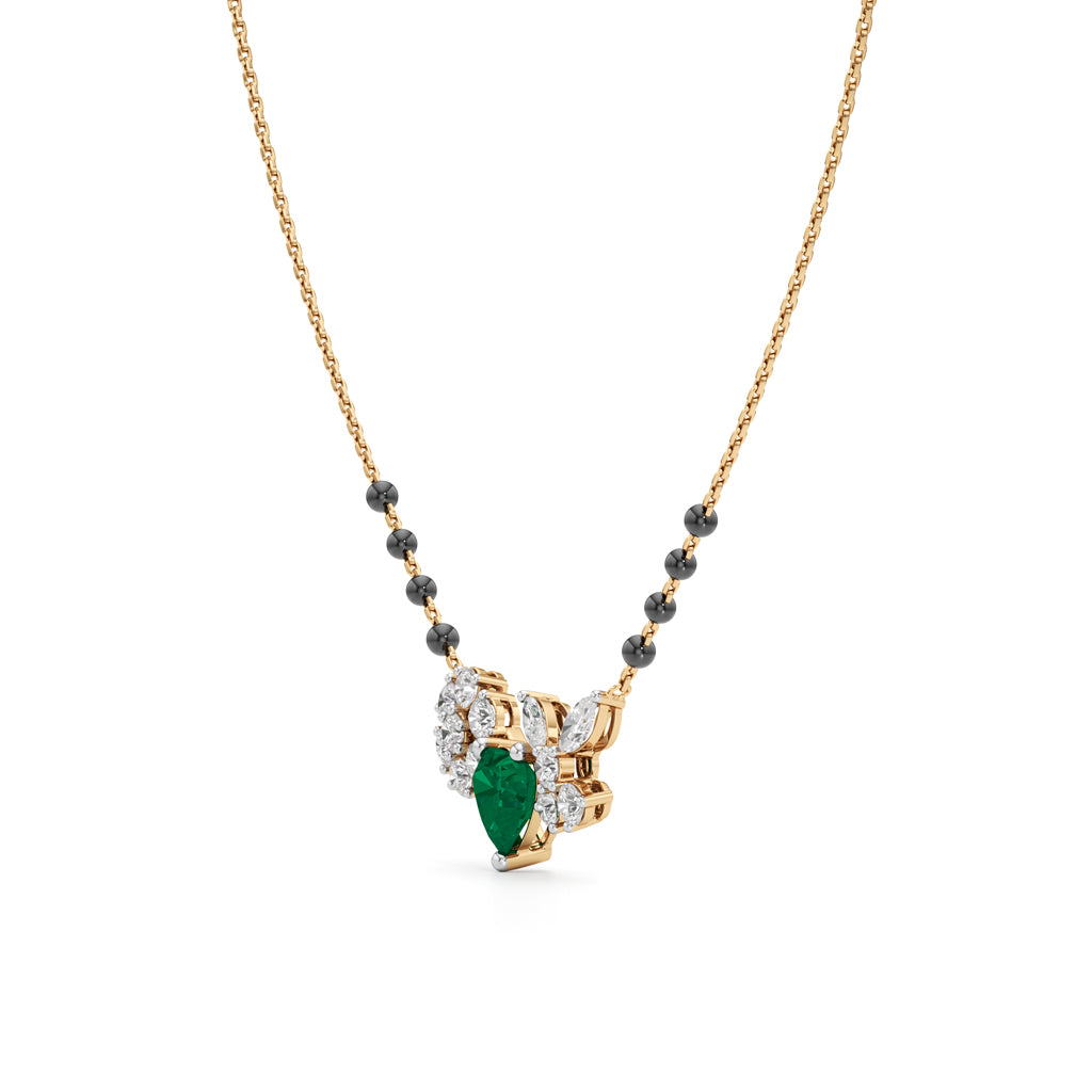 Emeralda Bloom Heart Mangalsutra