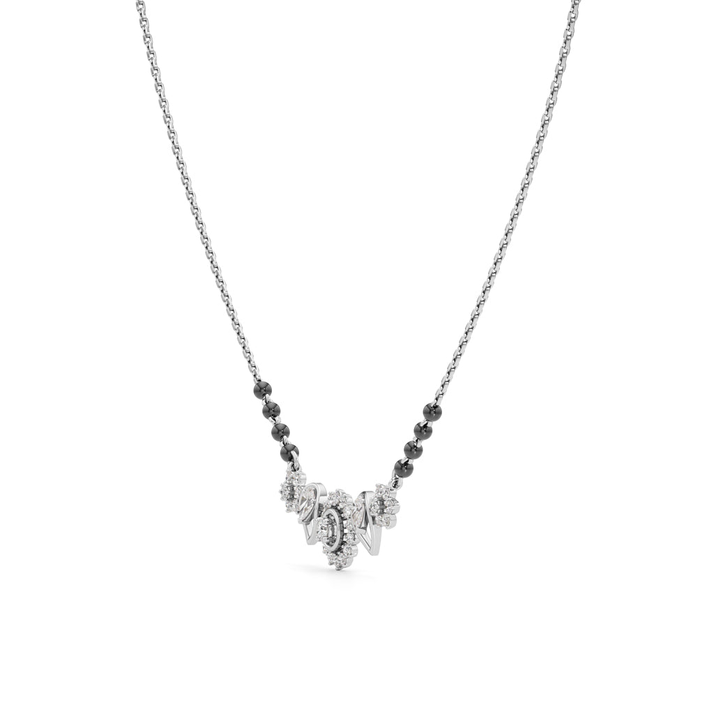Kavya Petal Cluster Diamond Mangalsutra