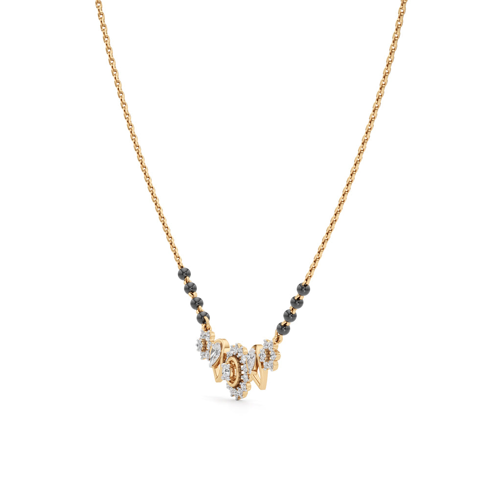 Kavya Petal Cluster Diamond Mangalsutra