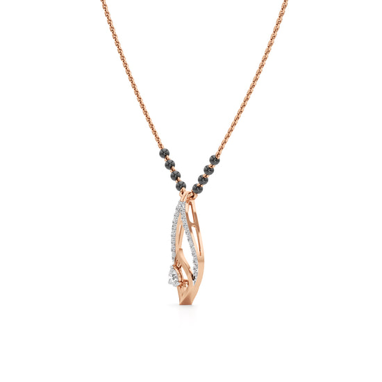Nayra Flame Solitaire Diamond Mangalsutra