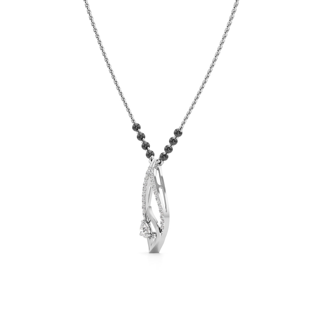 Nayra Flame Solitaire Diamond Mangalsutra