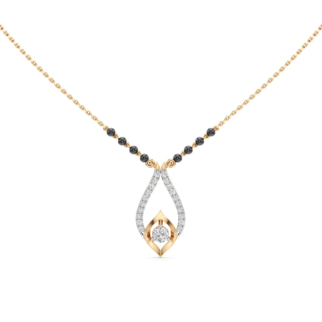 Nayra Flame Solitaire Diamond Mangalsutra