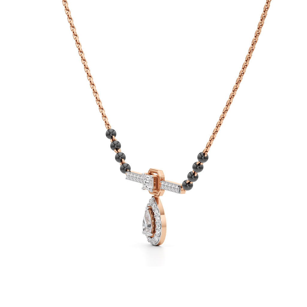 Aaliya Emerald-Cut & Pear Diamond Mangalsutra