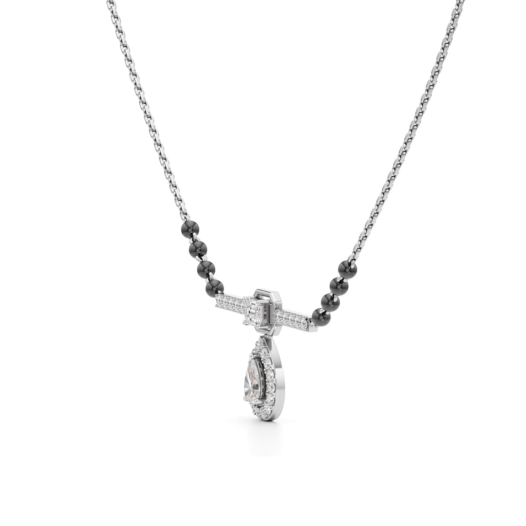Aaliya Emerald-Cut & Pear Diamond Mangalsutra