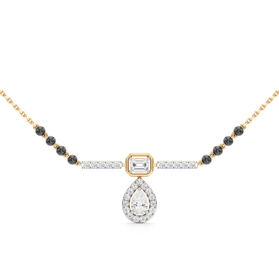 Aaliya Emerald-Cut & Pear Diamond Mangalsutra