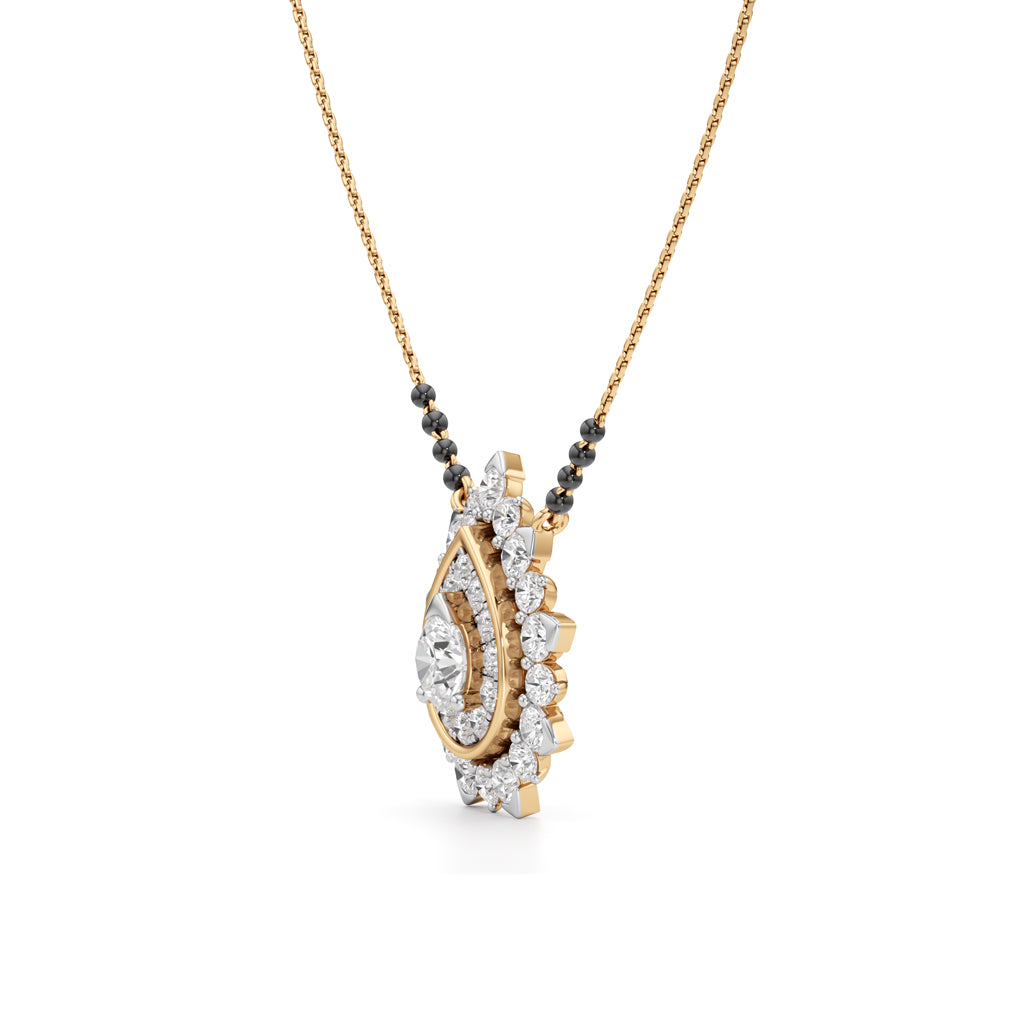 Surya Teardrop Radiance Diamond Mangalsutra