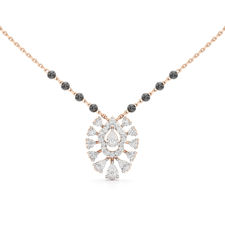 Elara Halo Diamond Mangalsutra