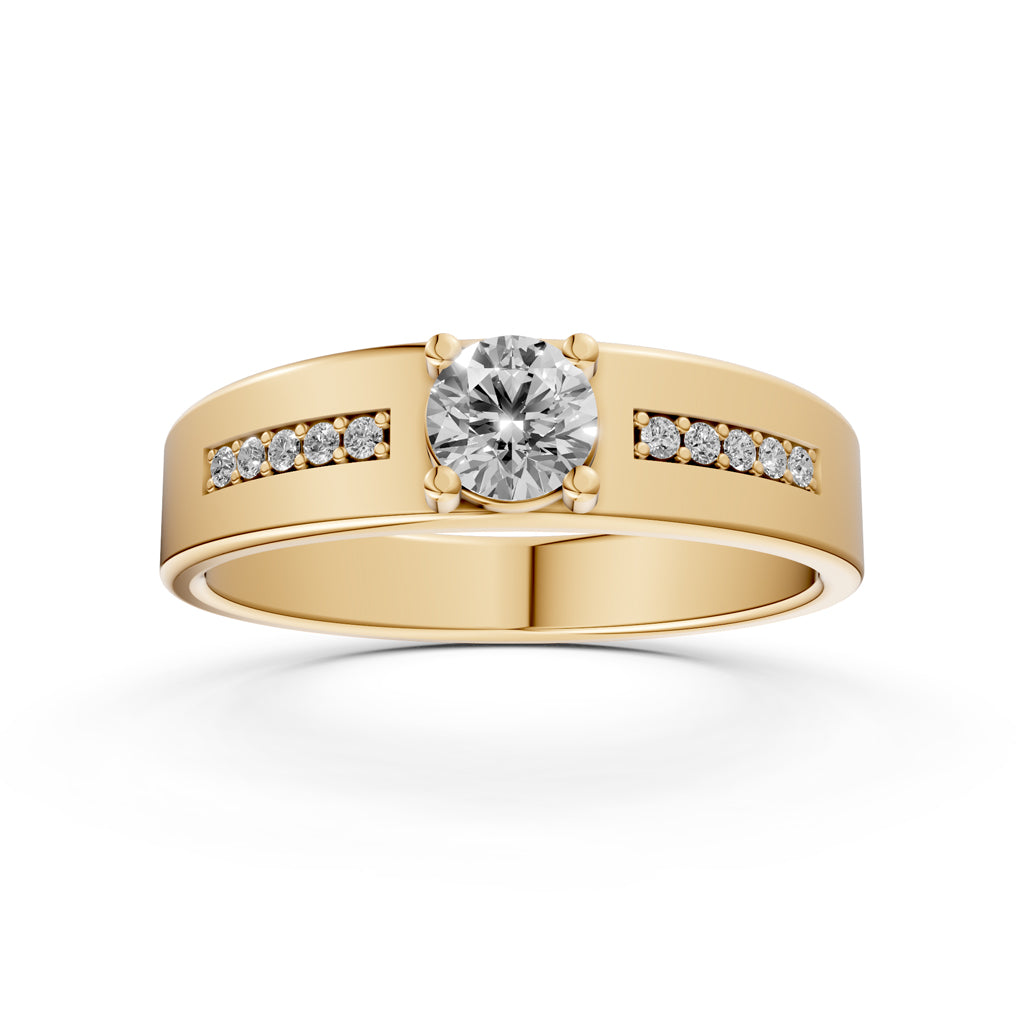 Diamond Channel Set Engagement Ring