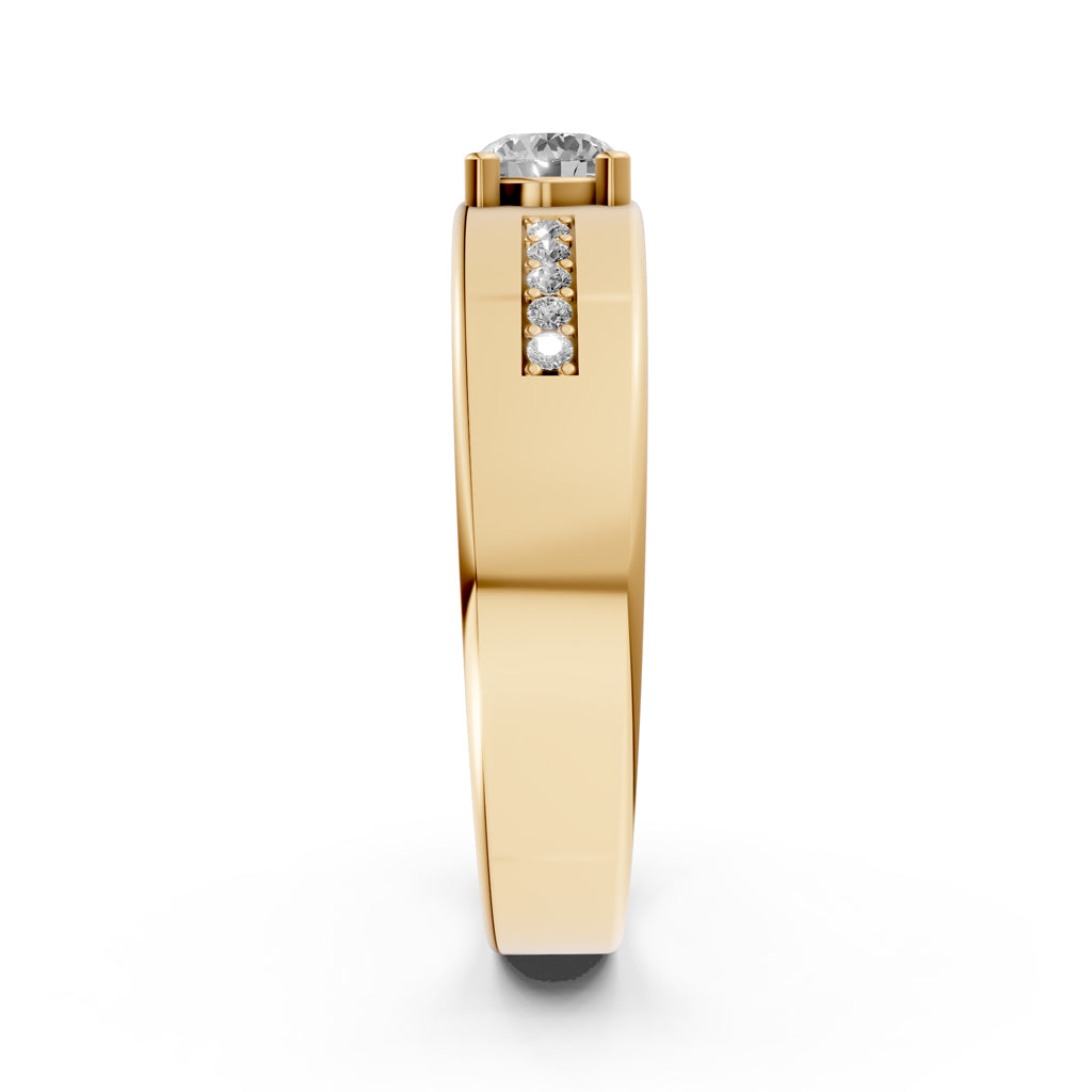 Diamond Channel Set Engagement Ring