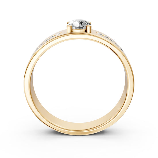 Diamond Channel Set Engagement Ring