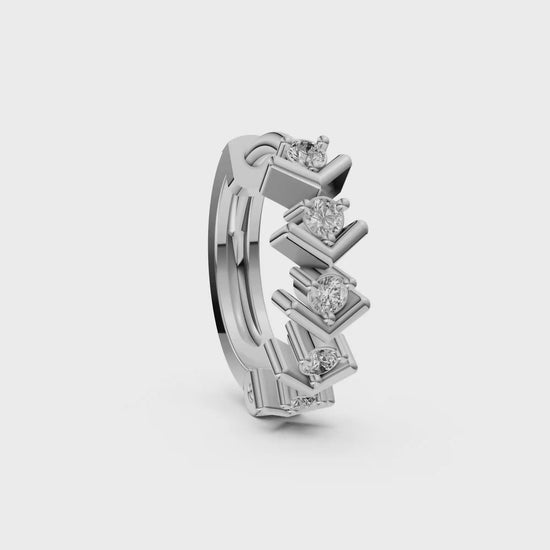 Diamond Chevron Nose Pin